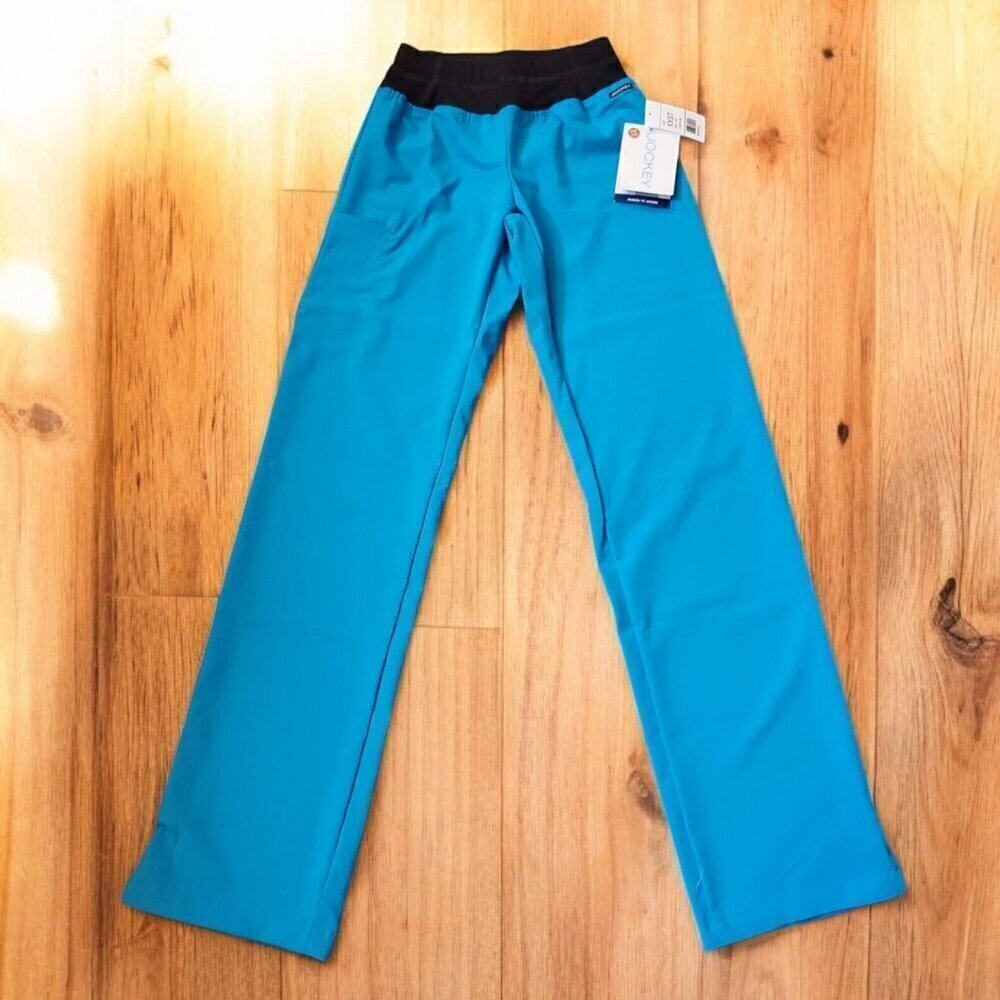 Jockey Scrub‎ Pants Women's Size XXS TALL Turquoise Elastic Waist Pocket NWT